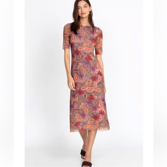 JOHNNY WAS Haley Printed Midi Dress - Picture 1 of 10